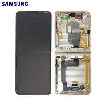 ECRAN COMPLET SAMSUNG Z FLIP 3 SM F711B SERVICE PACK CREAM SILVER | OR GOLD (INNER)