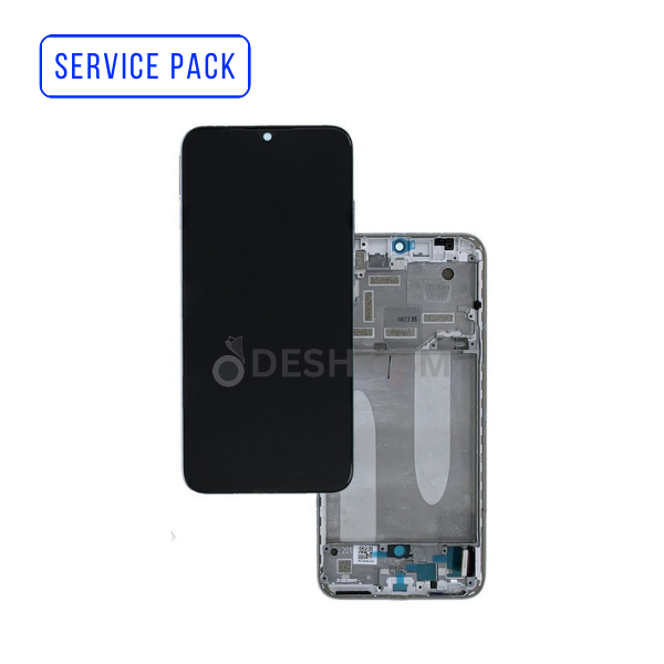 ECRAN XIAOMI MI A3 AVEC CHASSIS SERVICE PACK (SILVER)
