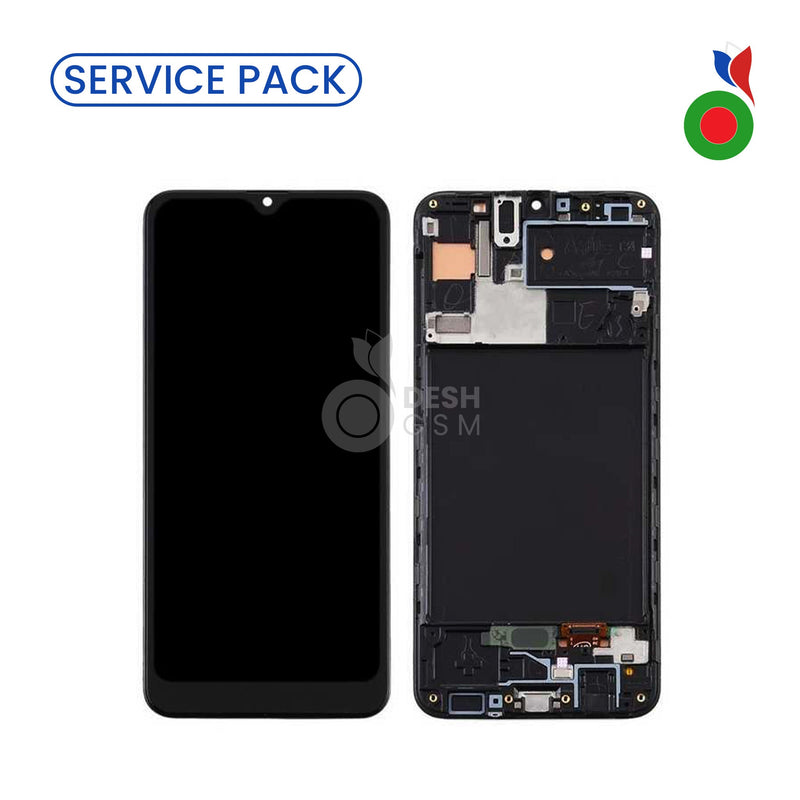 Ecran Complet LCD A30s (A307F) avec Chassis | NOIR - SERVICE PACK | SAMSUNG