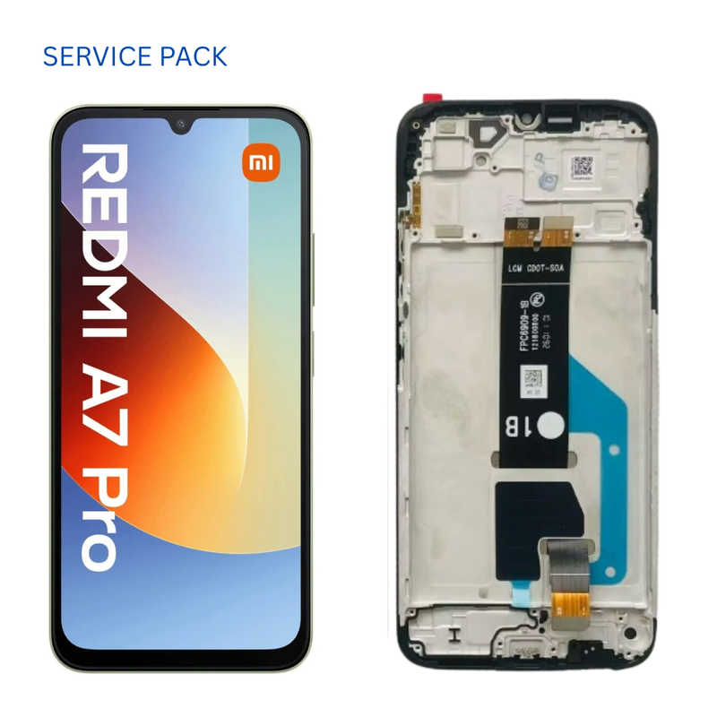 Écran Complet xiaomi Redmi A7 Pro 4G | service pack AVEC CHASSIS - NOIR | (Version UE)