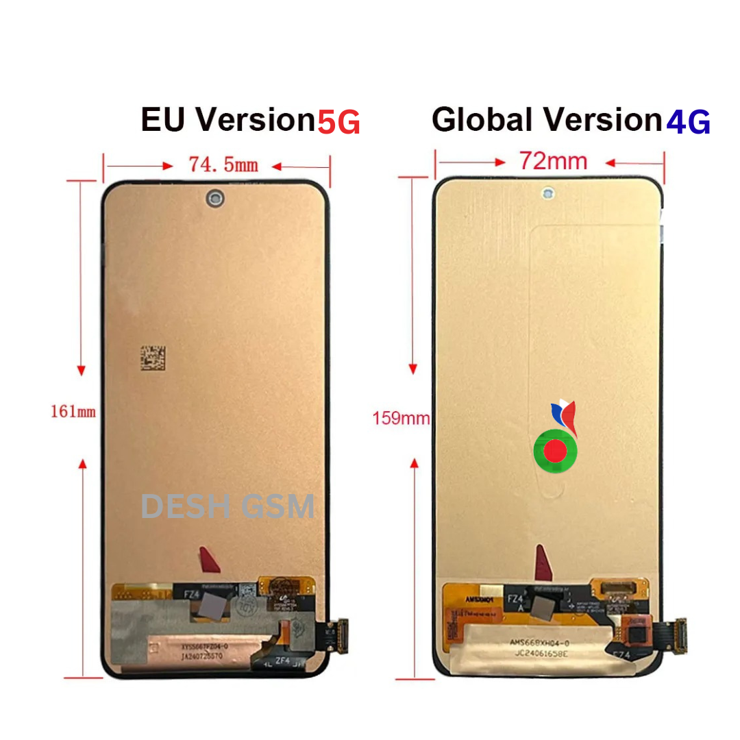 Ecran Complet LCD Redmi Note 14 4G | 5G sans Chassis - OLED | XIAOMI (PETIT ECRAN)