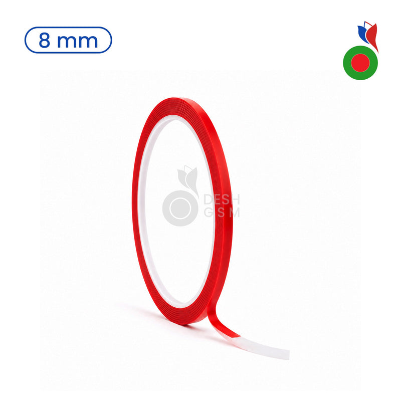 Double Face Adhesif Tape (Rouge) - 3m | Épaisseur - 8mm