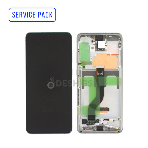 ECRAN COMPLET SAMSUNG S20 PLUS G985F G986F SERVICE PACK AVEC CHASSIS  BLANC /SILVER*