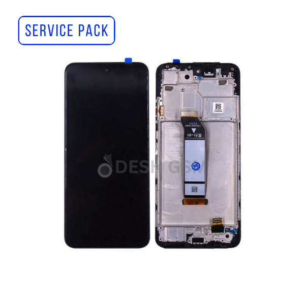 ECRAN LCD Xiaomi REDMI Note 10 5G (2021) SERVICE  PACK AVEC CHASSIS  NOIR/TARNISH