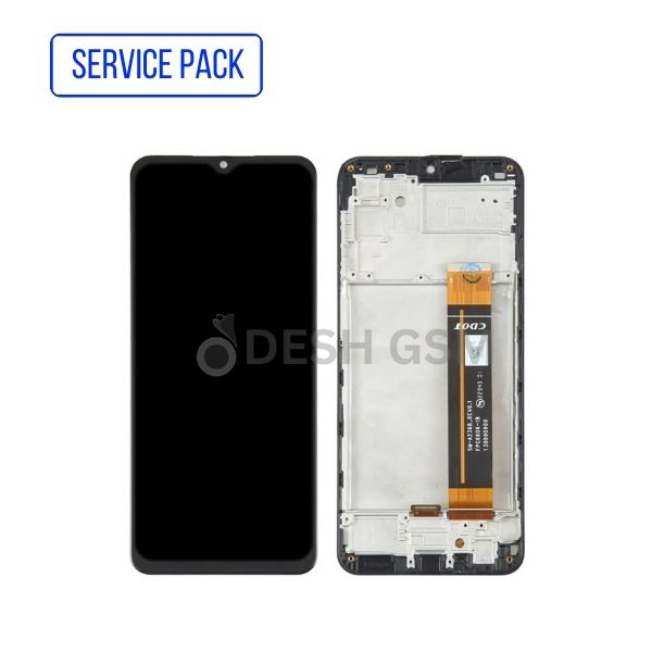 ECRAN LCD SAMSUNG A236B/U (A23 5G 2022) COLOR NOIR ECRAN SERVICE PACK AVEC CHASSIS