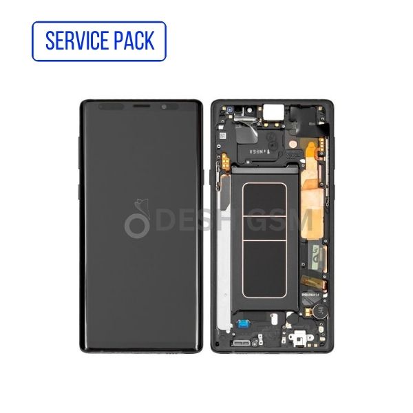 ECRAN LCD SAMSUNG NOTE 9 N960F SERVICE PACK AVEC CHASSIS (NOIR)