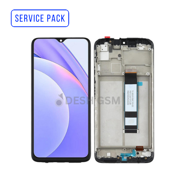 ECRAN LCD Xiaomi REDmi Note 9 (2020) SERVICE PACK ECRAN AVEC CHASSIS *MIDNIGHT GRAY*