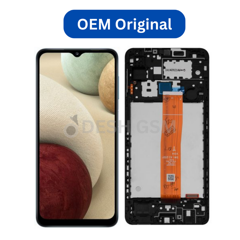 ECRAN SAMSUNG GALAXY SM-A125F (A12 2020) AVEC CHASSIS (OEM ORIGINAL)