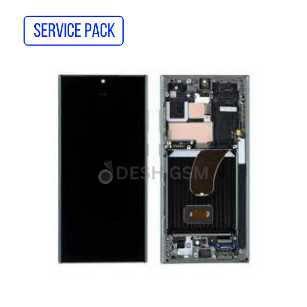 ECRAN SAMSUNG S23 Ultra 5G 2023 S918 SERVICE PACK AVEC CHASSIS (GRAPHITE/GREY / NOIR )