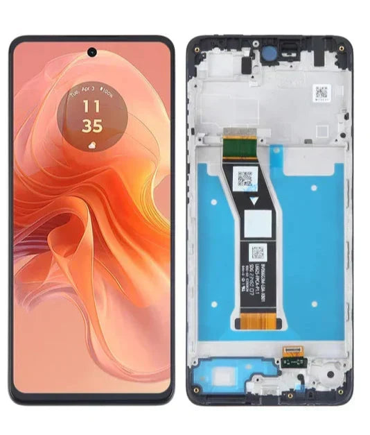 Ecran Complet LCD Moto G04 | G04s avec Chassis (NOIR) - RELIFE/ORIGINAL | MOTOROLA