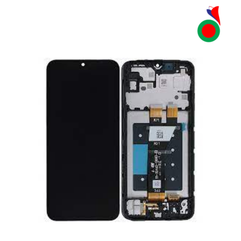 ECRAN GH81-23640A/23315A SM-A146P (A14 5G 2023) BLACK (SMALL CONNECTOR) AVEC CHASSIS NOIR