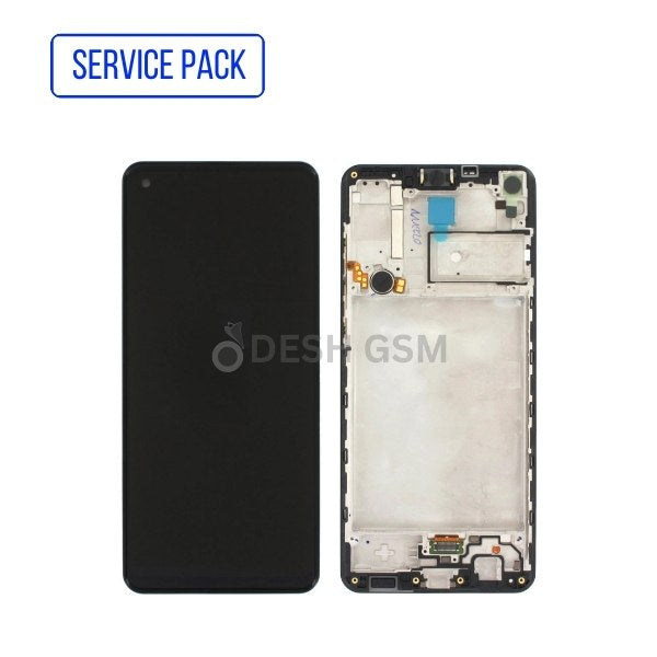 Ecran LCD SAMSUNG A21S A217F COMPLET AVEC CHASSIS (SERVICE PACK)