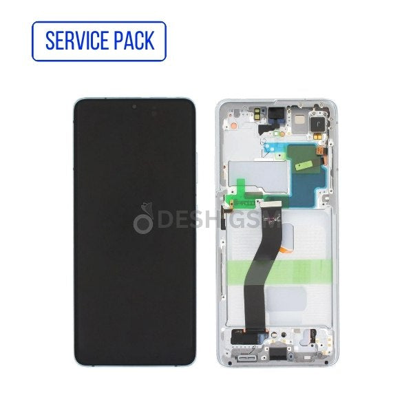 ECRAN LCD SAMSUNG S21 ULTRA G998 G998F 4G/5G SERVICE PACK AVEC CHASSIS (Argent)
