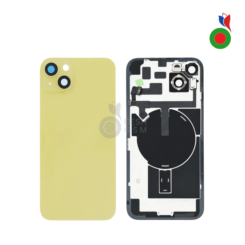 Vitre Arriere Complete avec MagSafe - iPhone 14 | JAUNE - Sans Marquage