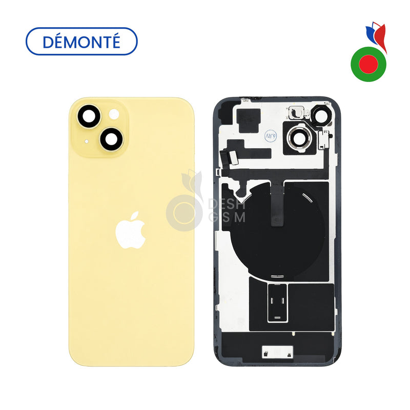 Vitre Arriere avec MagSafe - iPhone 15 | JAUNE (Original Demonte) - Grade A