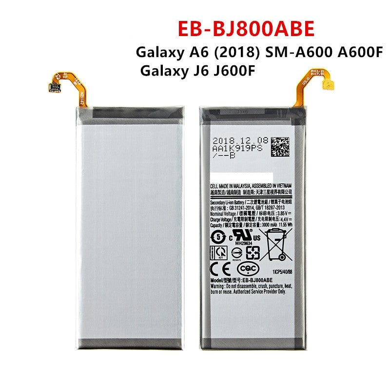 BATTERIE SAMSUNG J6 J600 A600F A6 2018J8 J800 A6 A605 J810F A805F COMPATIBLE