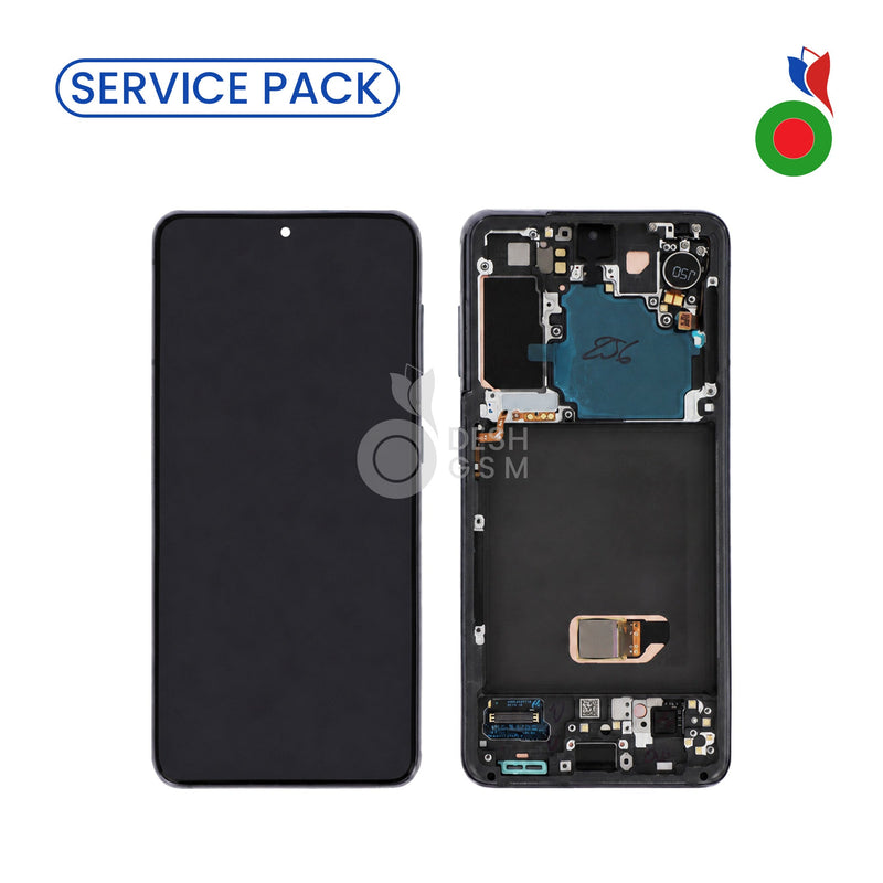 Ecran Complet S21 5G avec Chassis (G991) | GRIS/ NOIR - SERVICE PACK | SAMSUNG | AS