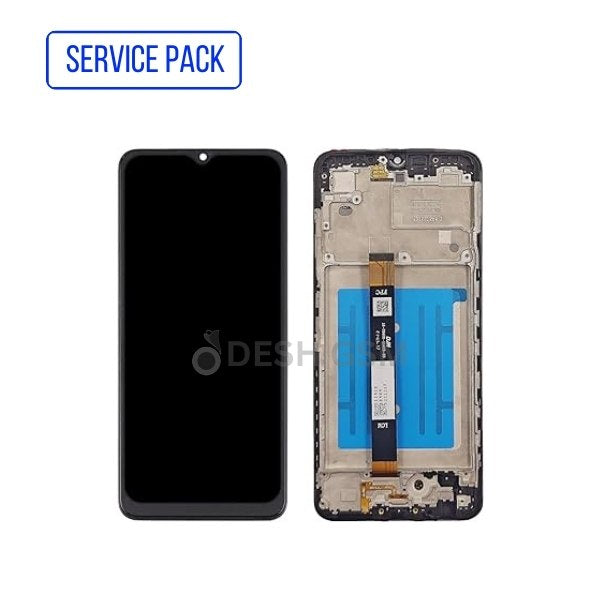 ECRAN SAMSUNG A03S A037U COLOR NOIR FLEX * SERVICE PACK AVEC CHASSIS ECRAN AMARICAN US