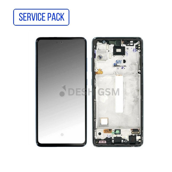 ECRAN SAMSUNG A52 A526F 5G A525F 4G LCD Service Pack AVEC CHASSIS (BLUE)