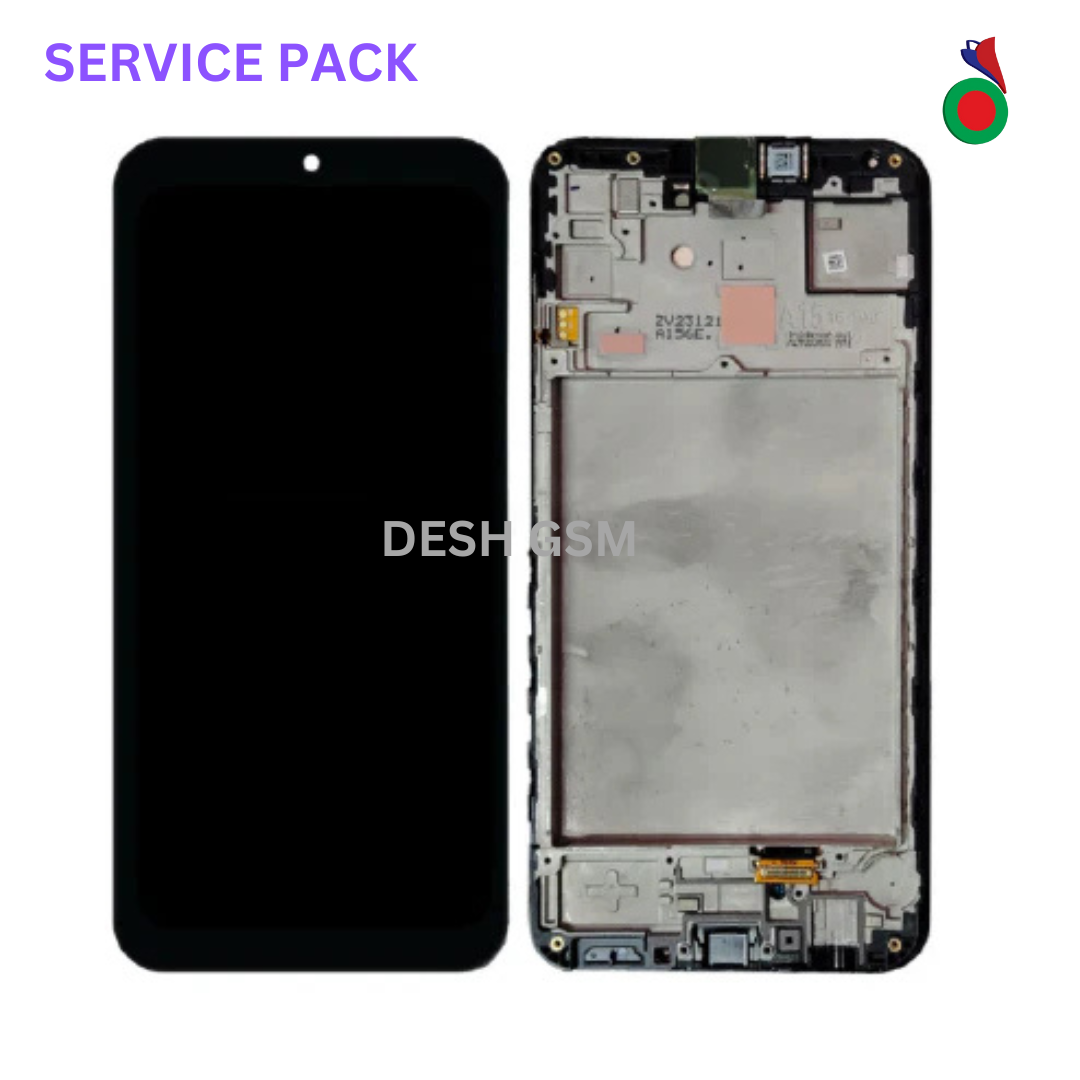 Ecran Complet LCD A35 5G (A356B) avec Chassis (NOIR/NAVY) - SERVICE PACK | SAMSUNG