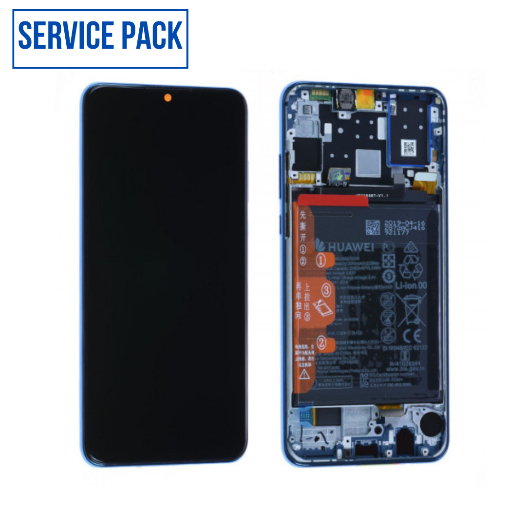 ECRAN LCD HUAWEI P40 LITE 4G SERVICE PACK AVEC CHASSIS+BATTERIE | NOIR
