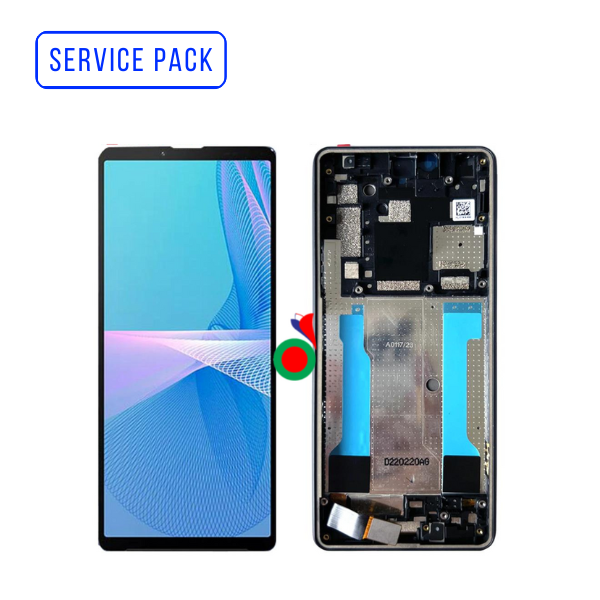 SONY Xperia 10 III 6.0 | SOG04 SO-52B A102SO XQ-BT52 | SERVICE PACK | COMPLET ECRAN LCD avec CHASSIS