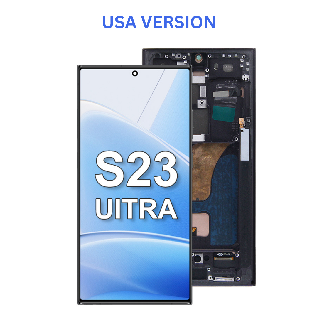 ECRAN SAMSUNG S23 Ultra 5G 2023 S918U AVEC CHASSIS (USA VERSION) NOIR | OLED