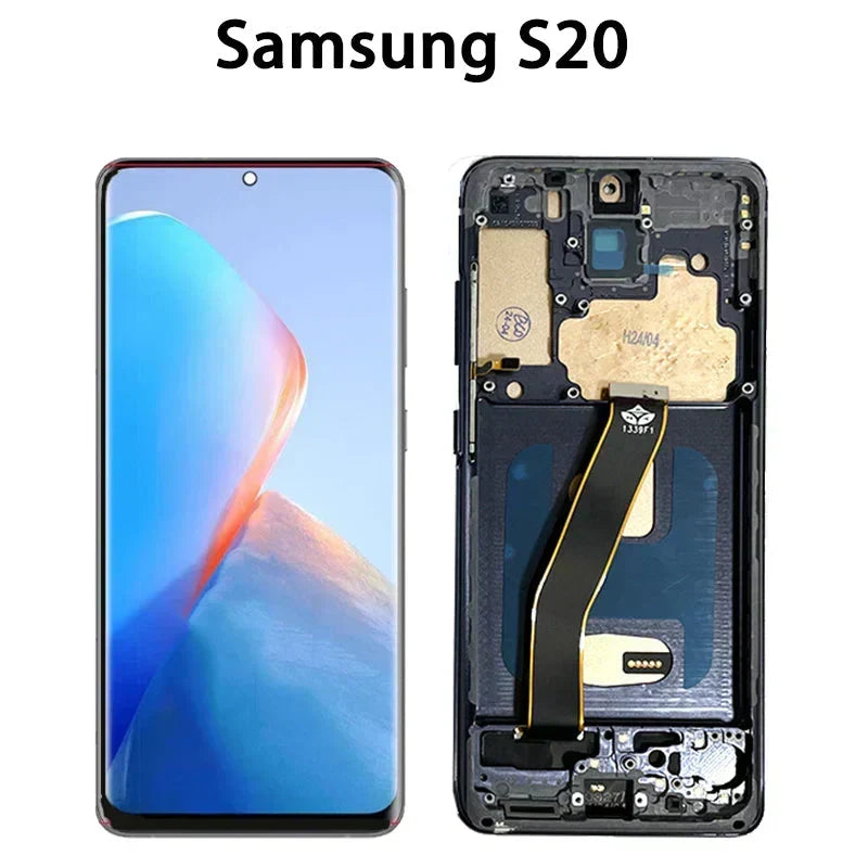 ECRAN LCD SAMSUNG S20 G980U G981U AVEC CHASSIS | OLED | NOIR | US VERSION