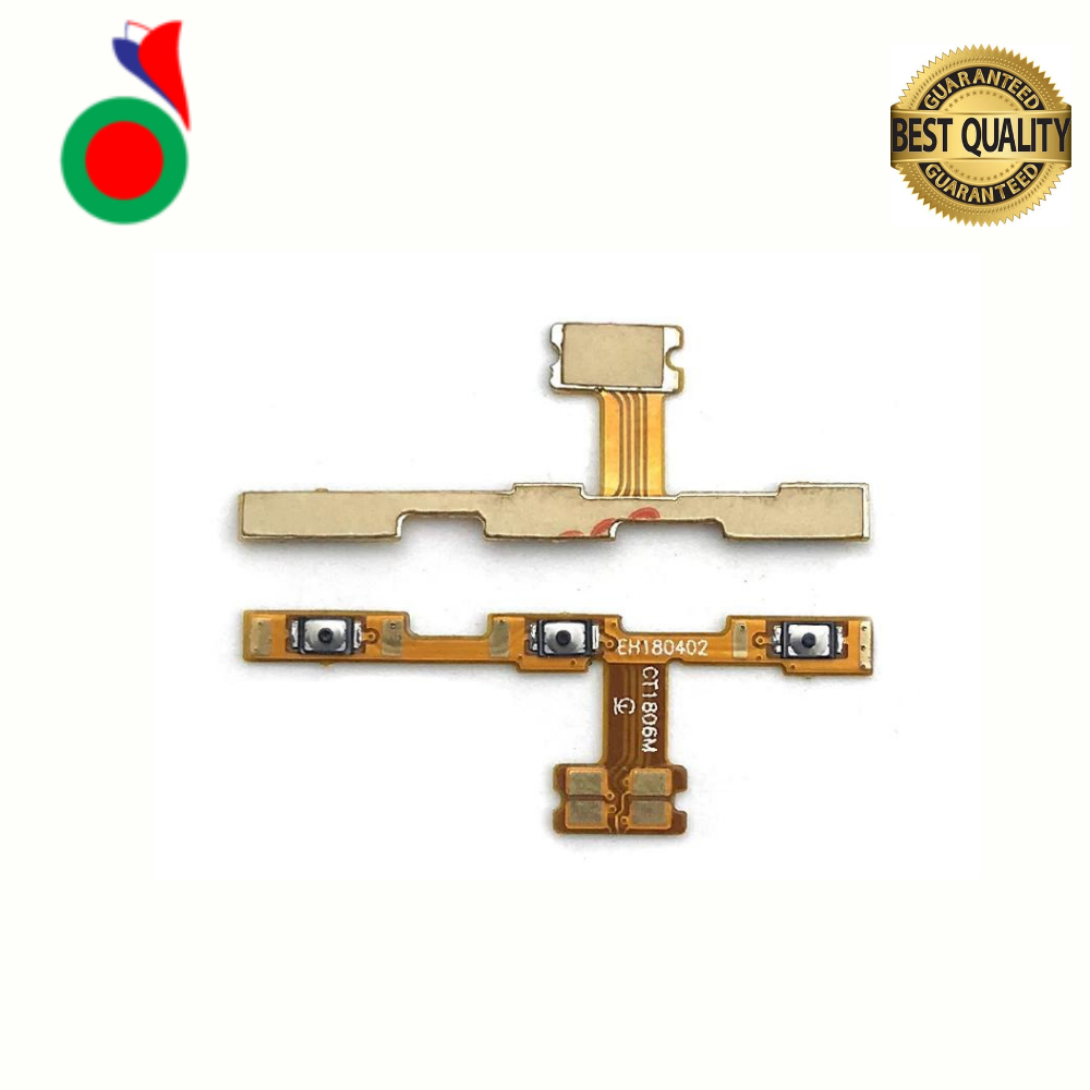 Power On Off Volume Up Down Button Mute key Switch Flex Cable Ribbon Power and Volume Nappe For Huawei Y7 2018 Y7 Pro 2018 Y7 Prime 2018