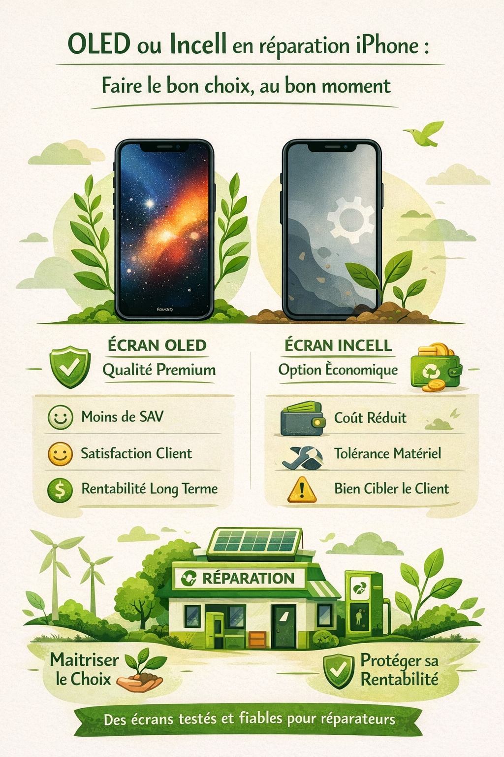 Écran iPhone OLED vs Incell