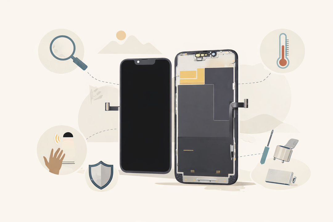 Luminosité instable et capteurs en façade après remplacement d’écran (iPhone 13 Pro Max)