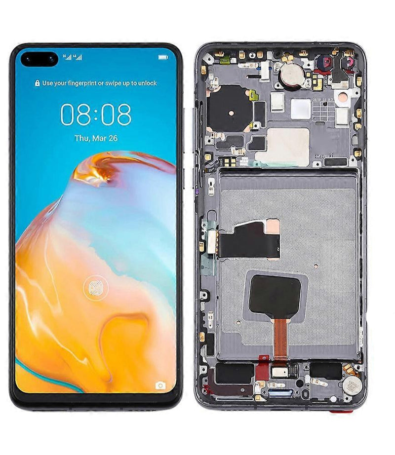 ECRAN LCD HUAWEI P40 | AVEC CHASSIS | SERVICE PACK  | NOIR