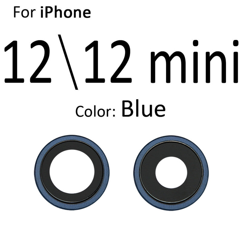Lentille Camera Arriere Avec Contour Pour iPhone 12 | 12 MINI NOIR
