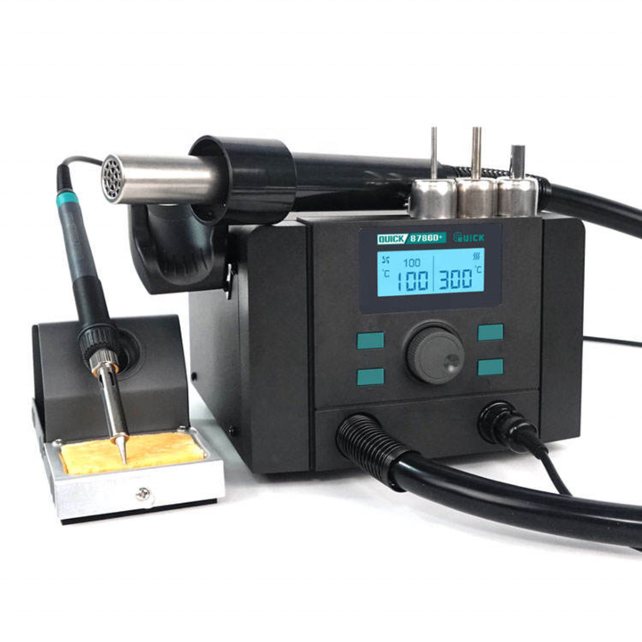 QUICK 8786D+  SOLDERING STATION WITH HOT AIR GUN  2 IN1 REWORK STATION