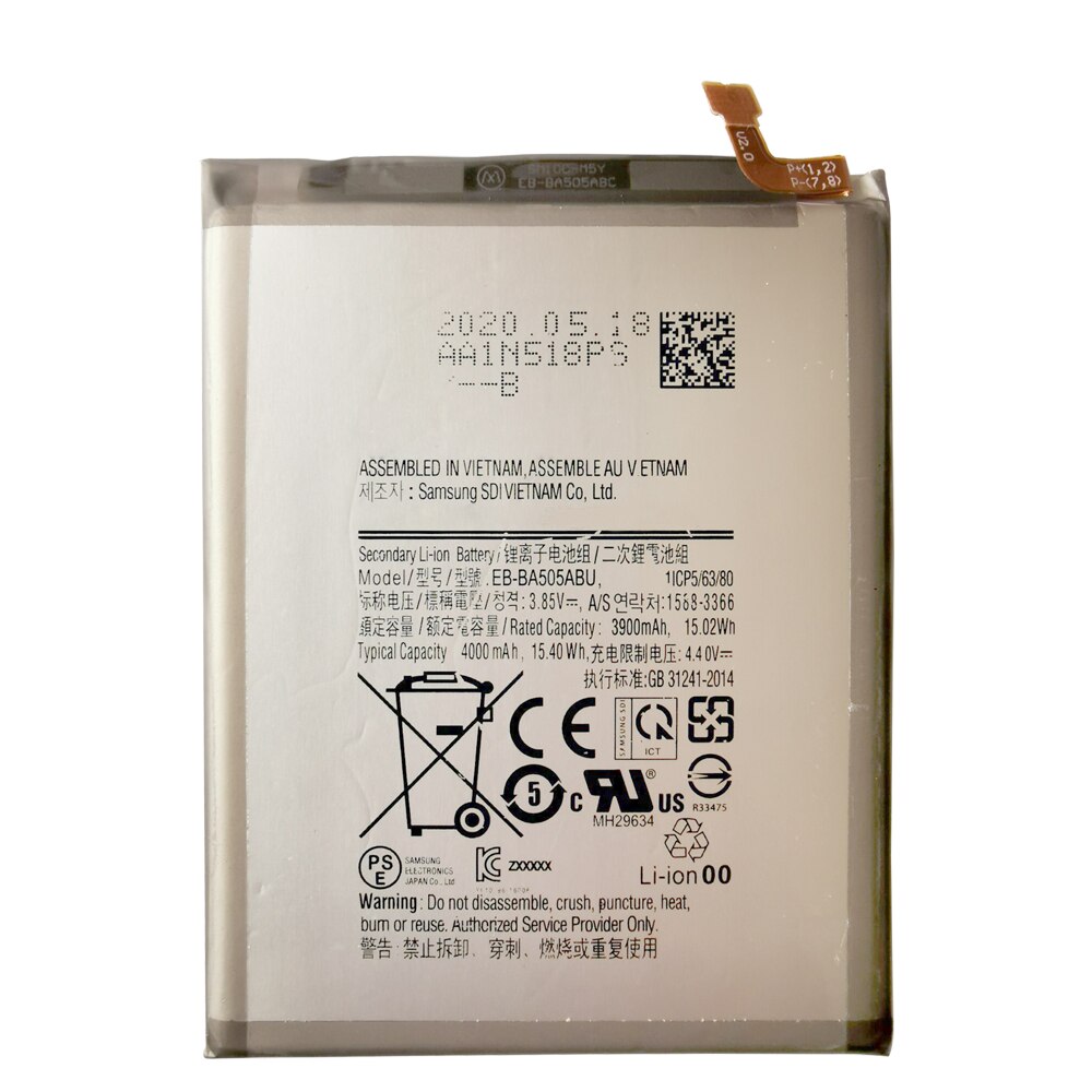 BATTERIE SAMSUNG A20 A205/ A30 A305 / A30S A307 / A50 A505 / A50S A507 COMPATIBLE
