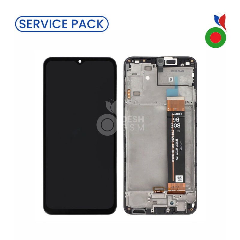 Ecran Complet LCD A23 4G avec Chassis (A235F) - SERVICE PACK | SAMSUNG