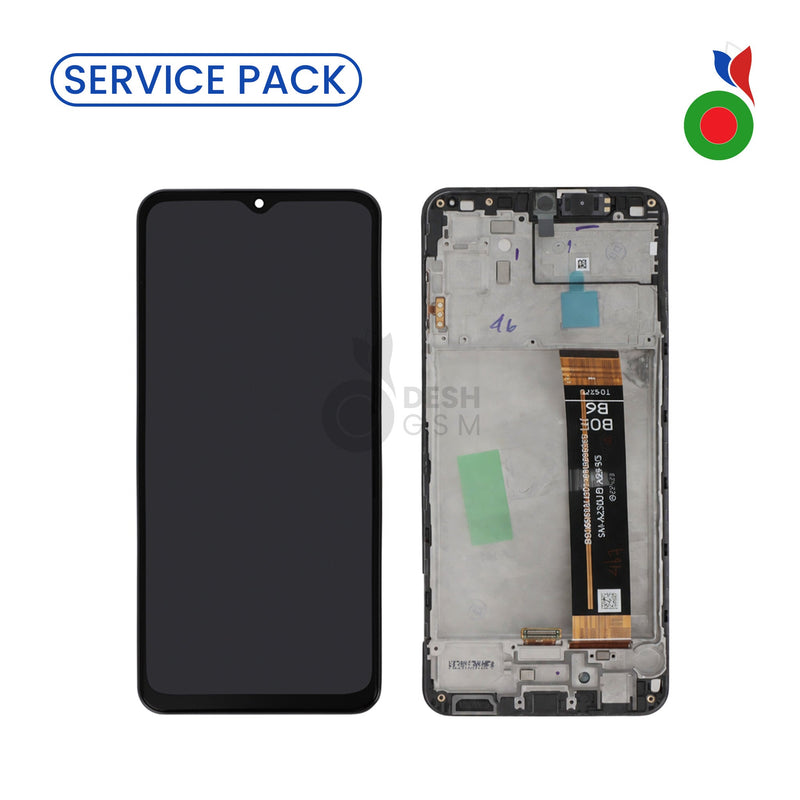 Ecran Complet LCD A23 5G avec Chassis (A236B, A236U) | NOIR - SERVICE PACK | SAMSUNG