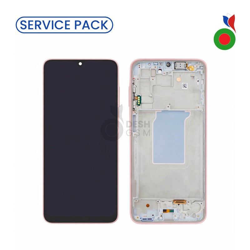 Ecran Complet LCD A26 5G avec Chassis (A266B) | ROSE/ PECHE - SERVICE PACK | SAMSUNG