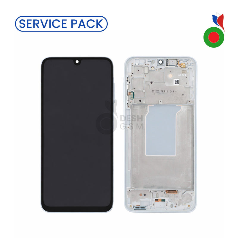 Ecran Complet LCD A26 5G avec Chassis (A266B) | BLANC - SERVICE PACK | SAMSUNG