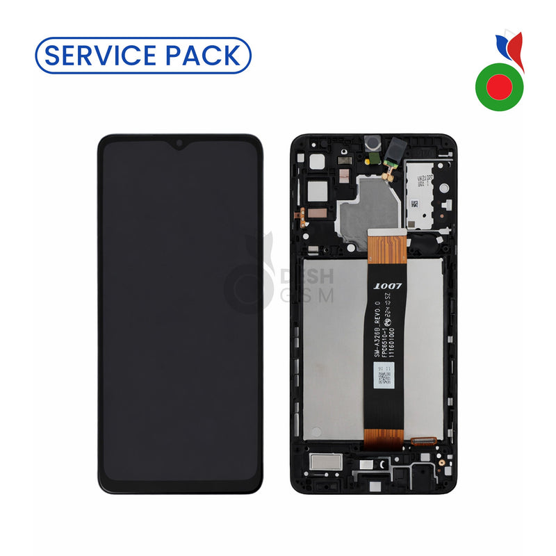 Ecran Complet LCD A32 5G avec Chassis (A326U) | NOIR - SERVICE PACK | SAMSUNG