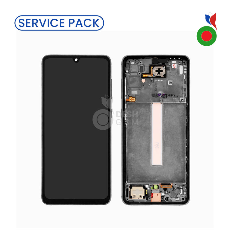 Ecran Complet LCD A33 5G avec Chassis (A336B) | NOIR - SERVICE PACK | SAMSUNG