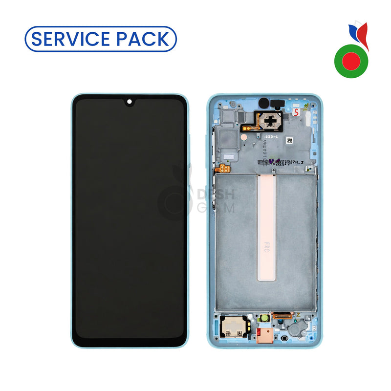 Ecran Complet LCD A33 5G avec Chassis (A336B) | BLEU - SERVICE PACK | SAMSUNG