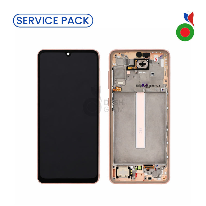Ecran Complet LCD A33 5G avec Chassis (A336B) | PECHE/OR - SERVICE PACK | SAMSUNG