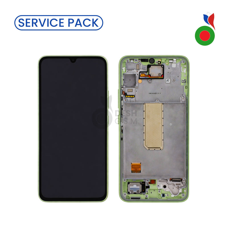 Ecran Complet LCD A34 5G (A346B) avec Chassis | VERT - SERVICE PACK | SAMSUNG