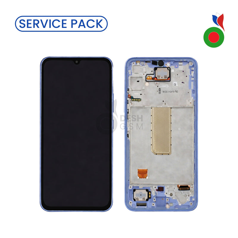 Ecran Complet LCD A34 5G (A346B) avec Chassis | VIOLET - SERVICE PACK | SAMSUNG