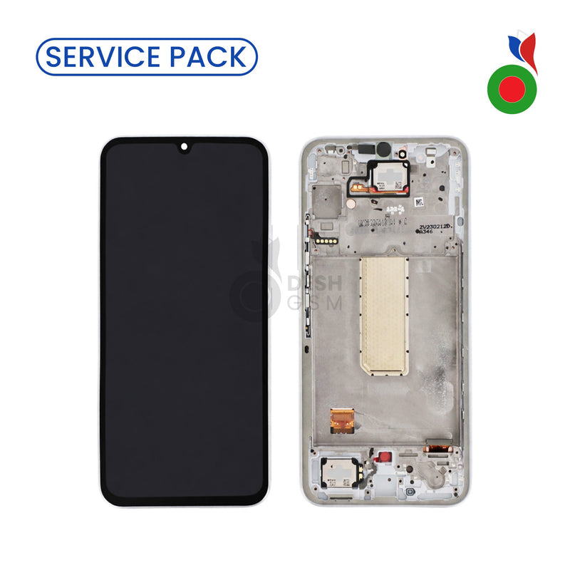 Ecran Complet LCD A34 5G (A346B) avec Chassis | ARGENT - SERVICE PACK | SAMSUNG