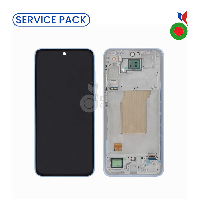 Ecran Complet LCD A35 5G (A356B) avec Chassis | BLUE NUIT GALAXY - SERVICE PACK | SAMSUNG AS..