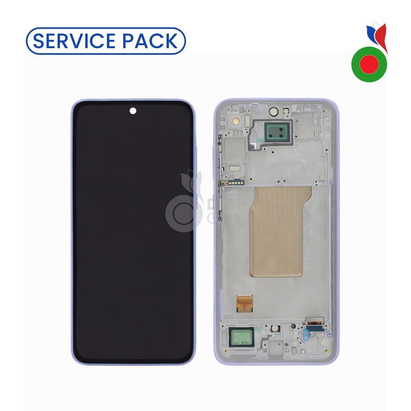 Ecran Complet LCD A35 5G (A356B) avec Chassis | LILAS/LAVANDE - SERVICE PACK | SAMSUNG AS..