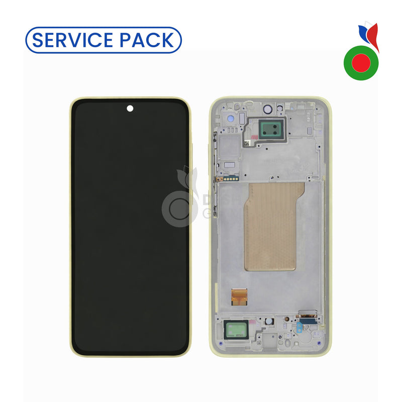 Ecran Complet LCD A35 5G (A356B) avec Chassis | LIME/JAUNE - SERVICE PACK | SAMSUNG