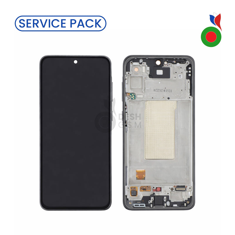 Ecran Complet LCD A36 5G avec Chassis (A366B) | NOIR - SERVICE PACK | SAMSUNG AS
